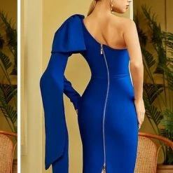 LORETA Clothing Blue Bow Dress