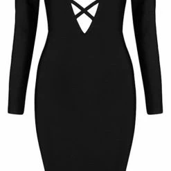 LORETA Slashed Dress Clothing