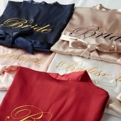 LORETA Clothing Bridesmaid & Bride Satin Robes