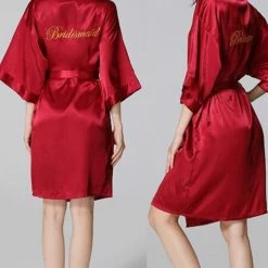 LORETA Clothing Bridesmaid & Bride Satin Robes