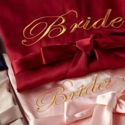 LORETA Clothing Bridesmaid & Bride Satin Robes