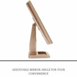 LORETA 24HR OVERNIGHT COLLECTION XL Rose Gold 3-Way Makeup Mirror W/ LED Lights - Rose Gold