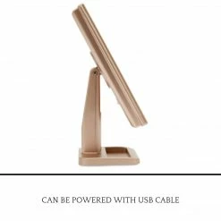 LORETA 24HR OVERNIGHT COLLECTION XL Rose Gold 3-Way Makeup Mirror W/ LED Lights - Rose Gold