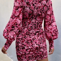 LORETA Nysa Pink Floral Dress Clothing