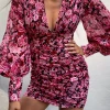LORETA Nysa Pink Floral Dress Clothing