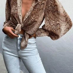 LORETA Snakeskin Shirt Clothing