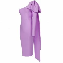 LORETA Lilac Bow Dress Clothing 9 LORETA Lilac Bow Dress Clothing