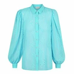 LORETA Phoebe Blouse/Shirt (Aqua)