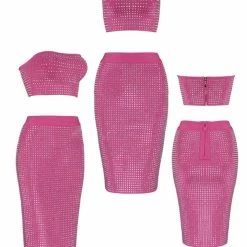 LORETA Dazzling Raspberry - 2 Piece Set (Pink) Clothing