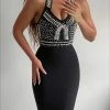 LORETA Dubai Pearls Dress (Black) Clothing