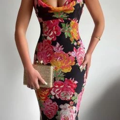 LORETA Sally Floral Maxi Dress Clothing