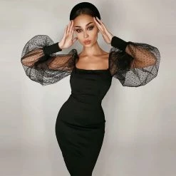 LORETA Charlotte Dress (Black) Clothing