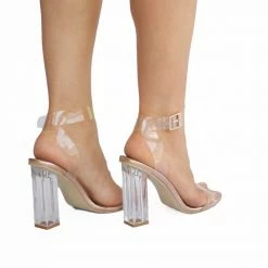 LORETA 24HR OVERNIGHT COLLECTION Erika: Rose Gold Clear Heels