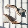 LORETA 24HR OVERNIGHT COLLECTION Erika: Rose Gold Clear Heels