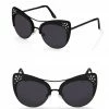 LORETA Crystal Daphne Sunglasses (Black)