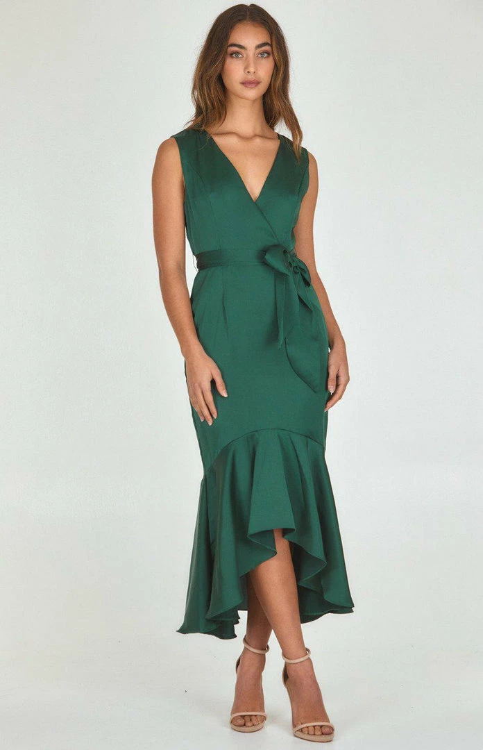 LORETA Clothing Midi Date Night Dress (Emerald) 4 LORETA Clothing Midi Date Night Dress (Emerald)