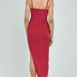 LORETA Artic Red Midi Dress Clothing 7 LORETA Artic Red Midi Dress Clothing