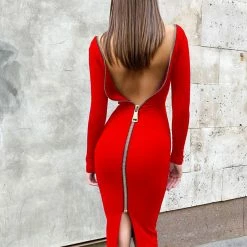 LORETA Clothing Sarah Dress (Vibrant Red)