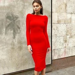 LORETA Clothing Sarah Dress (Vibrant Red)