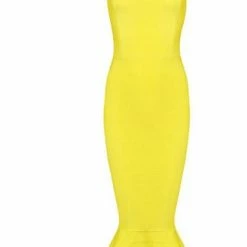 LORETA Cognac Dress | Yellow Plus Size (Size 16AUS & Up)