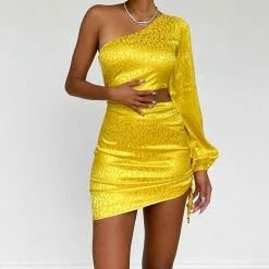 LORETA Yellow Citrus Dress